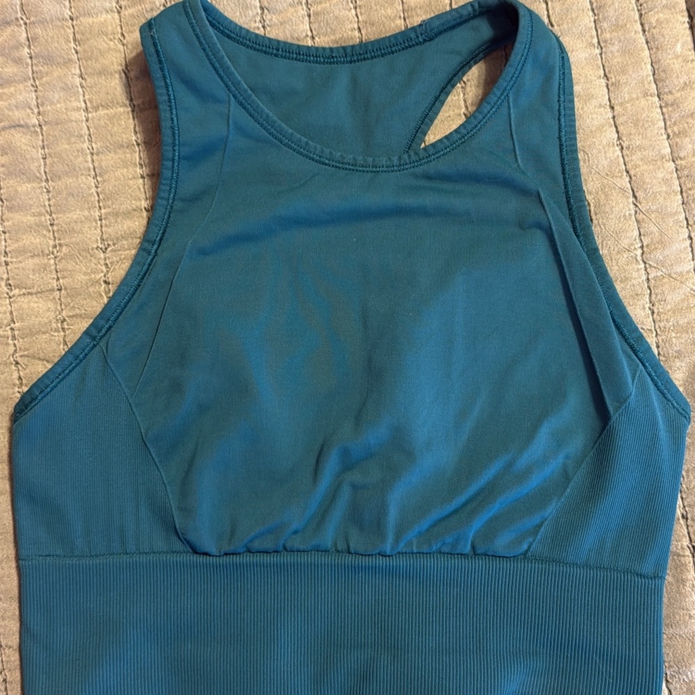 Lululemon Blue Racerback Sports Bra with Cutout